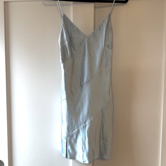 Princess Polly Baby Blue Silk Mini Dress - Picture 5 of 7